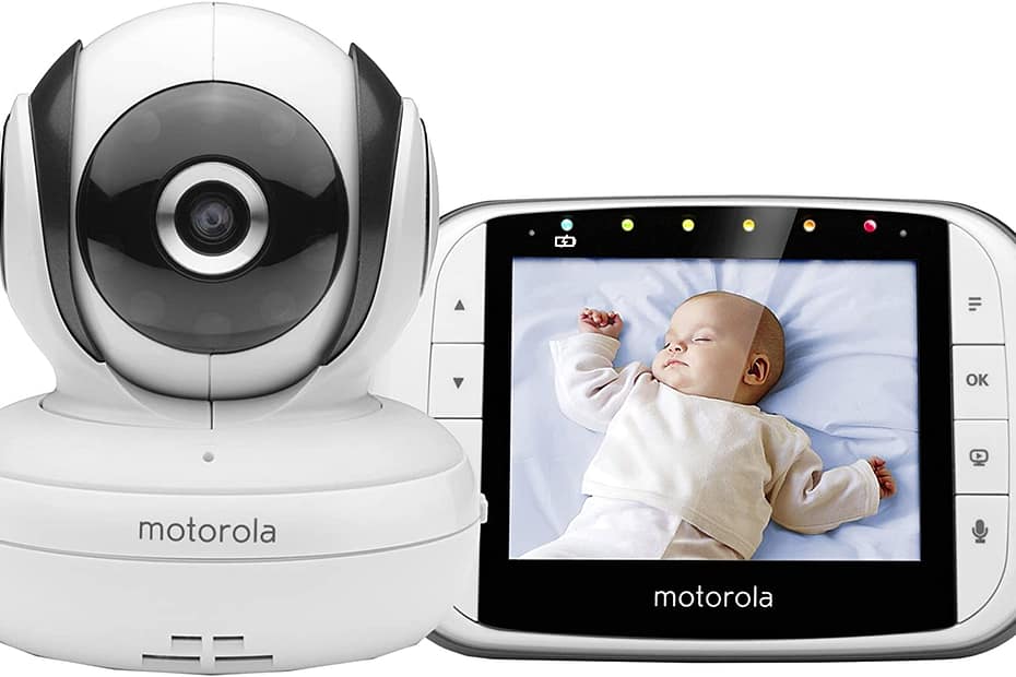 HelloBaby Monitor de video para bebés con cámara remota Pan-Tilt-Zoom,  pantalla LCD a color de 3.2 pulgadas, visión nocturna por infrarrojos,  pantalla