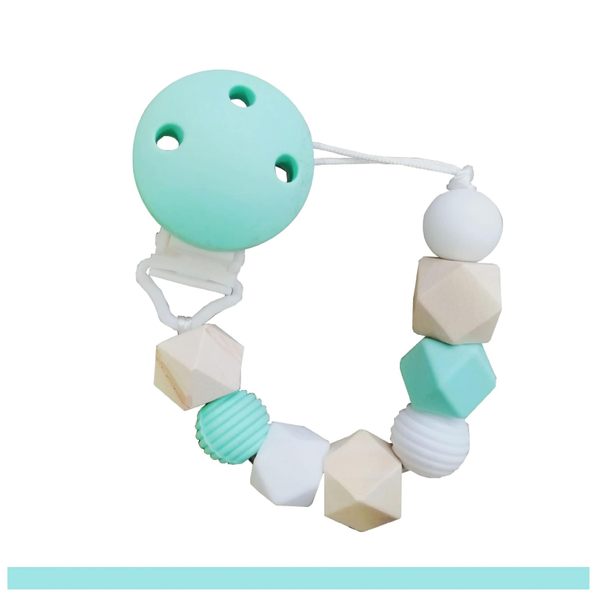 Sujeta chupetes redondo silicona MINT CKIDS