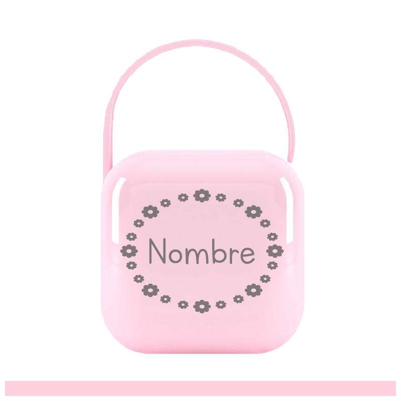Portachupetes Personalizado Aureola flores