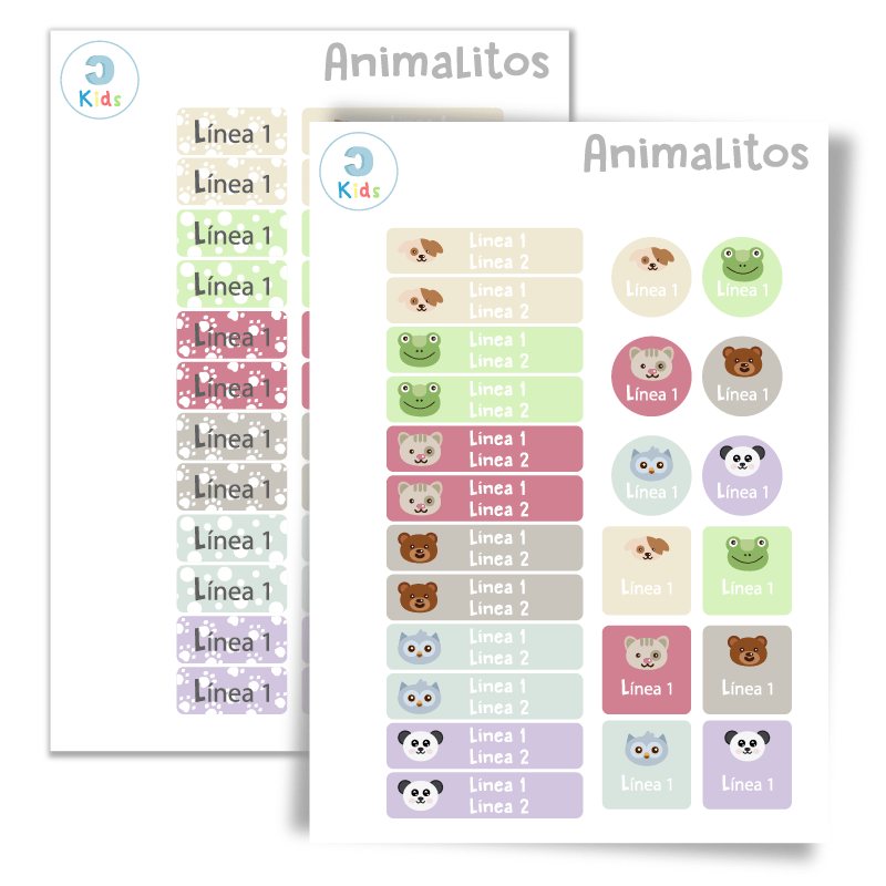 Etiquetas textiles adhesivas Ckids Animales PCIPAL etiqueta termo adhesiva Ckids Animalitos Etiquetas textiles adhesivas Ckids Animales